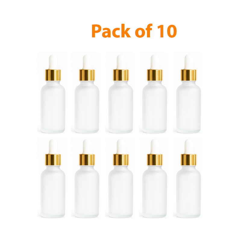 30ml Frosted Glass Refillable Bottle for Oils and Serum - Image 3